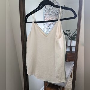 EXPRESS satin sleeveless v-neck blouse